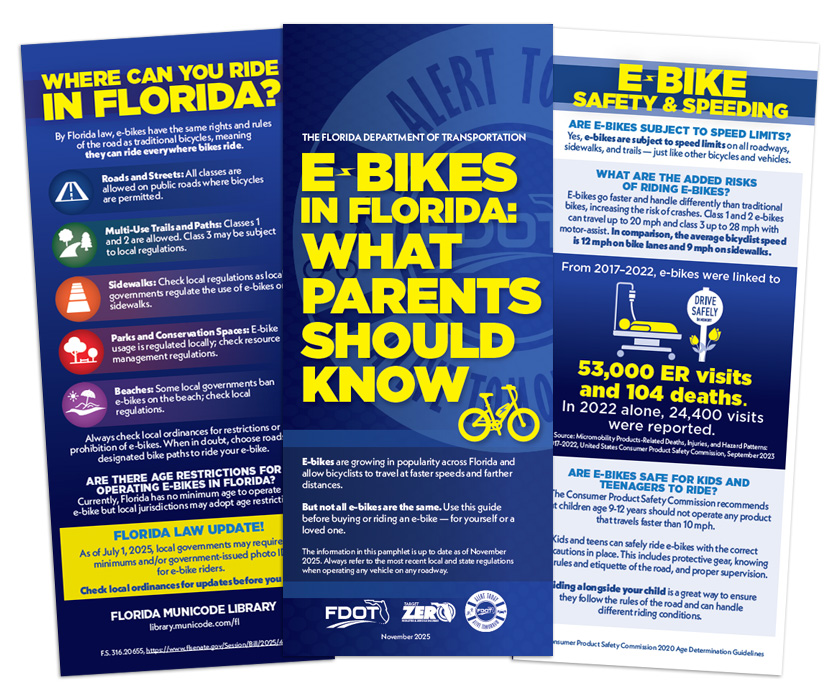 E-bike Safety 8.5x11 Trifold Brochure ATAT thumbnail