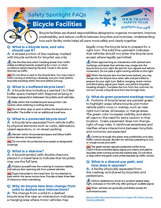Bicycle Facilities FAQs
